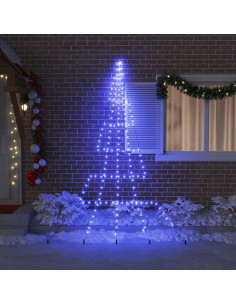 Albero di Natale LED con 168 LED Blu 511 cm Metallo