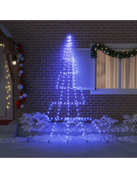 Albero di Natale LED con 168 LED Blu 511 cm Metallo
