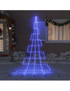 Albero di Natale LED con 276 LED Blu 511 cm Metallo