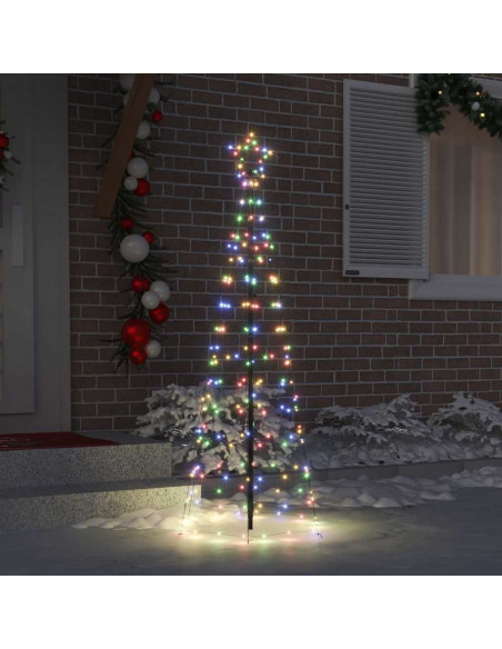 Albero di Natale LED con 390 LED Multicolore 250 cm Ferro
