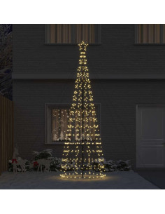 Albero di Natale LED EKENAS 400 cm 800 LED Bianco caldo Acciaio