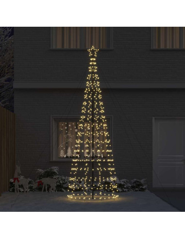 Albero di Natale LED EKENAS 400 cm 800 LED Bianco caldo Acciaio