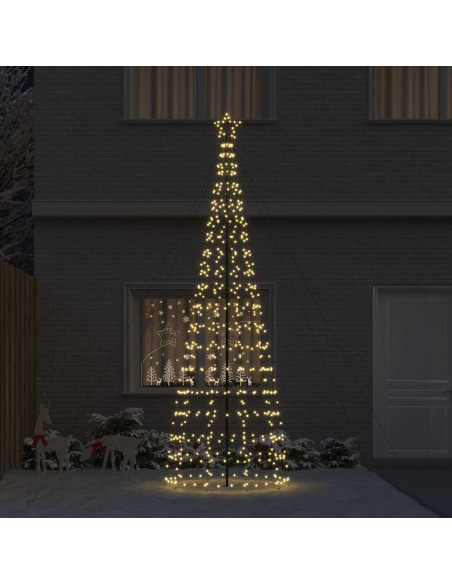 Albero di Natale LED EKENAS 400 cm 800 LED Bianco caldo Acciaio