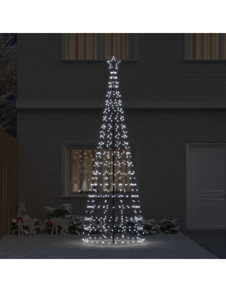 Albero di Natale LED con picchetti per il terreno 400 cm Ferro