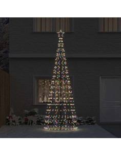 Albero di Natale LED con picchetti per il terreno 400 cm Ferro