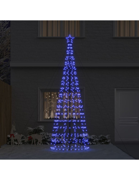 Albero di Natale LED con picchetti per il terreno Blu 400 cm