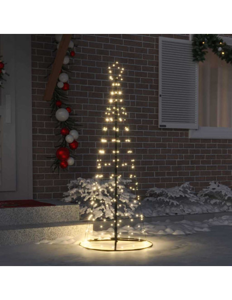 Albero di Natale LED con 390 LED Bianco caldo 250 cm Ferro