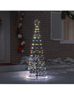 Albero di Natale LED EKENAS 250 cm 390 LED Multicolore Acciaio