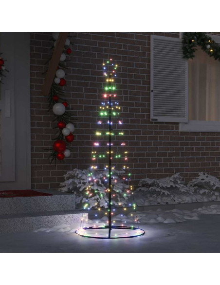 Albero di Natale LED EKENAS 250 cm 390 LED Multicolore Acciaio
