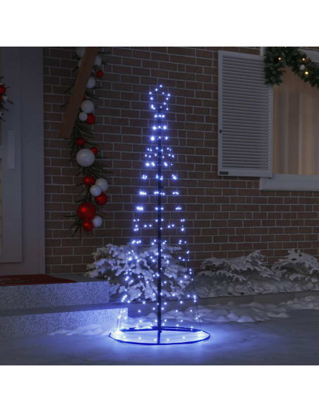 Albero di Natale LED con 390 LED con supporto Blu 250 cm Ferro