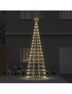 Albero di Natale LED EKENAS 400 cm 800 LED Bianco caldo Acciaio