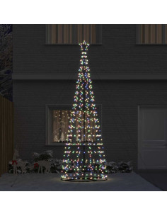 Albero di Natale LED EKENAS 400 cm 800 LED Multicolore Acciaio