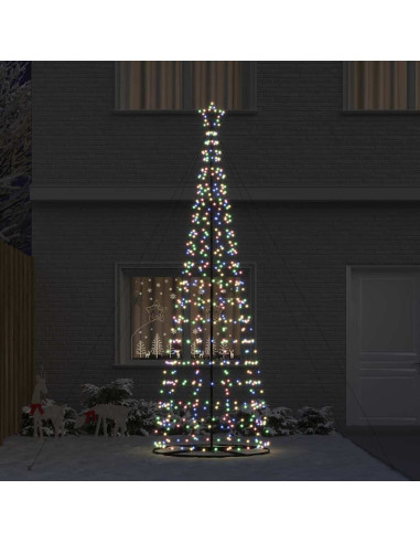 Albero di Natale LED EKENAS 400 cm 800 LED Multicolore Acciaio