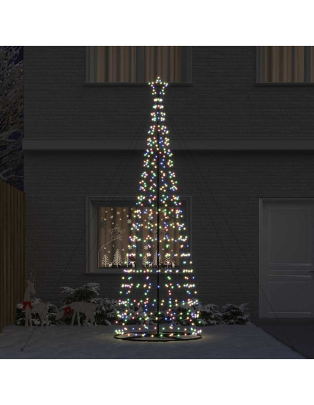 Albero di Natale LED EKENAS 400 cm 800 LED Multicolore Acciaio