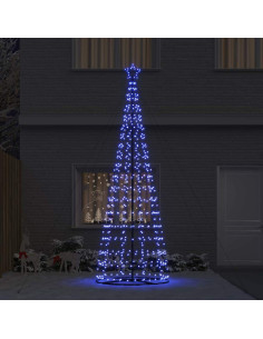 Albero di Natale LED EKENAS 400 cm 800 LED Blu Acciaio Blu