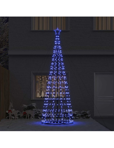 Albero di Natale LED EKENAS 400 cm 800 LED Blu Acciaio Blu