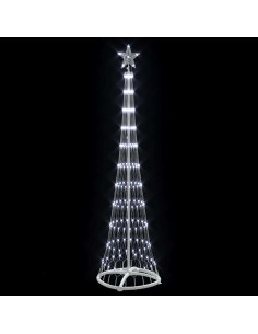 Albero di Natale LED Bianco freddo 51 x 51 x 190 cm Metallo