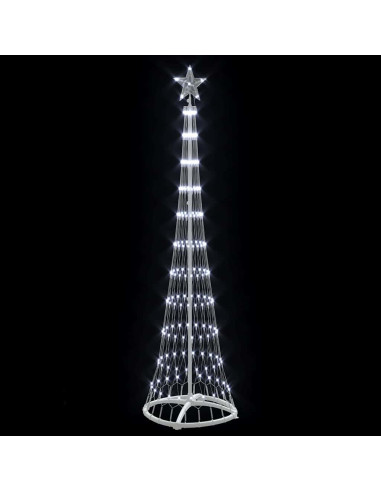 Albero di Natale LED Bianco freddo 51 x 51 x 190 cm Metallo