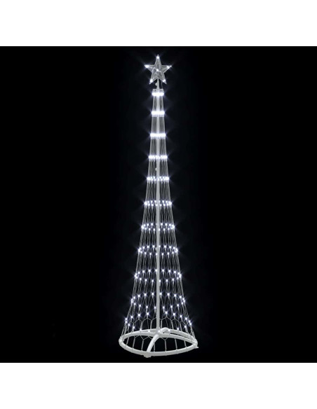 Albero di Natale LED Bianco freddo 51 x 51 x 190 cm Metallo