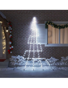 Albero di Natale LED con 168 LED Bianco freddo 511 cm Metallo