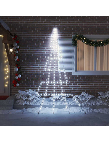 Albero di Natale LED con 168 LED Bianco freddo 511 cm Metallo