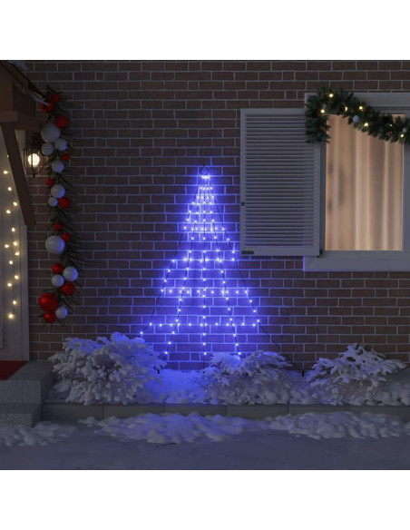 Albero di Natale LED con 112 LED Blu 511 cm Metallo