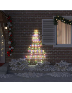 Albero di Natale LED con 112 LED Multicolore 511 cm Metallo