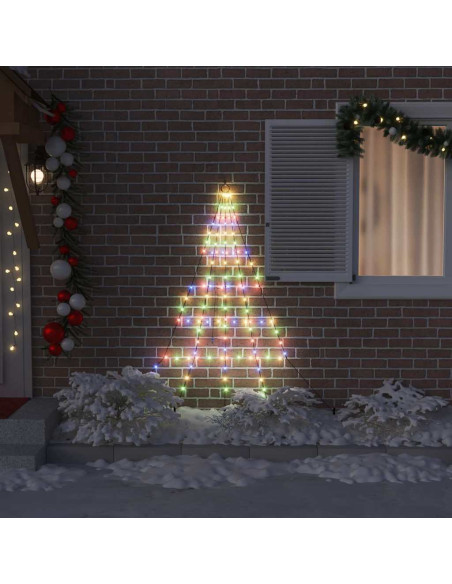 Albero di Natale LED con 112 LED Multicolore 511 cm Metallo