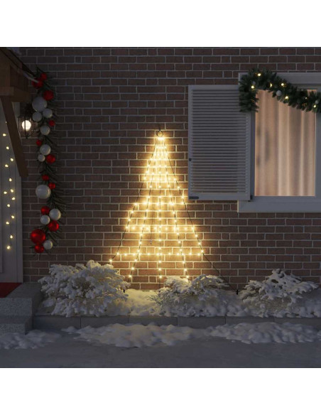 Albero di Natale LED con 112 LED Bianco caldo 511 cm Metallo