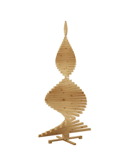 Alberi di Natale Marrone 210 cm Legno di pino massello