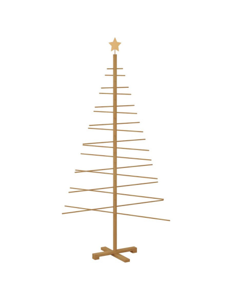 Albero di Natale in legno con supporto Marrone 180 cm Bambù