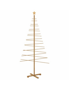 Albero di Natale in legno con supporto Marrone 210 cm Bambù