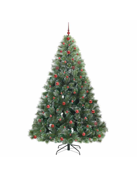 Albero di Natale artificiale con 300 LED Verde 240 cm PE e PVC