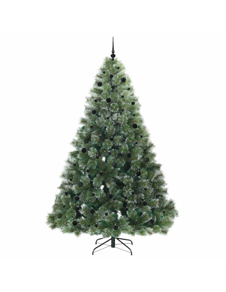 Albero di Natale artificiale con 300 LED Verde 240 cm PE e PVC