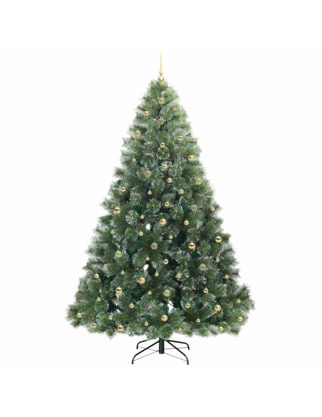 Albero di Natale artificiale con 300 LED Verde 240 cm PE e PVC
