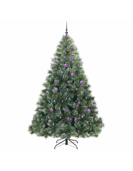 Albero di Natale artificiale con 300 LED Verde 240 cm PE e PVC