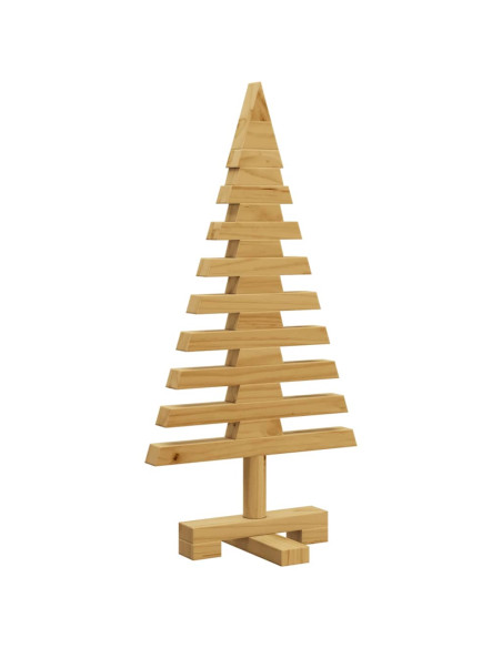Albero di Natale in legno Marrone 60 cm Legno di pino massello