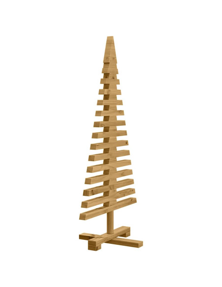 Albero di Natale in legno Marrone 90 cm Legno di pino massello