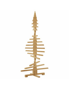 Albero di Natale in legno Marrone 150 cm Legno di pino massello