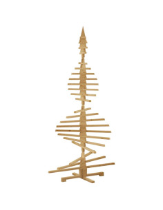 Albero di Natale in legno Marrone 210 cm Legno di pino massello
