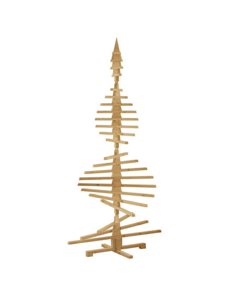 Albero di Natale in legno Marrone 210 cm Legno di pino massello
