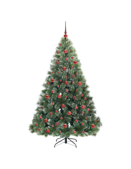 Albero di Natale artificiale con 300 LED Verde 180 cm PE e PVC
