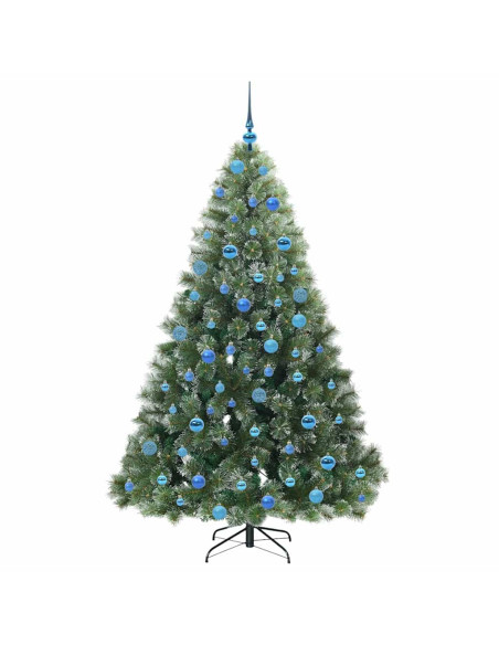 Albero di Natale artificiale con 300 LED Verde 180 cm PE e PVC