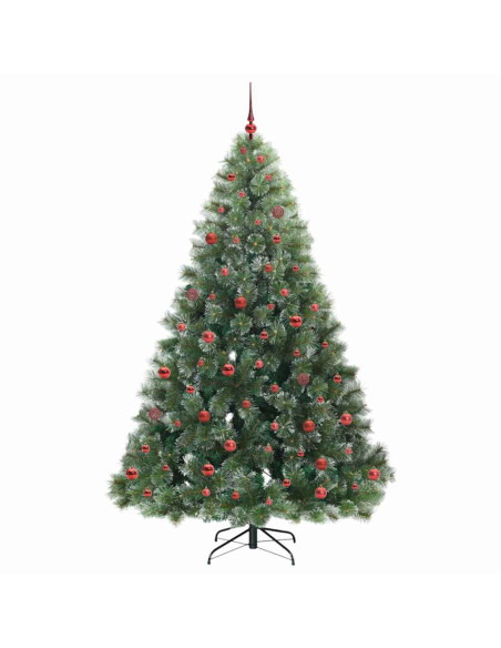 Albero di Natale artificiale con 300 LED Verde 210 cm PE e PVC