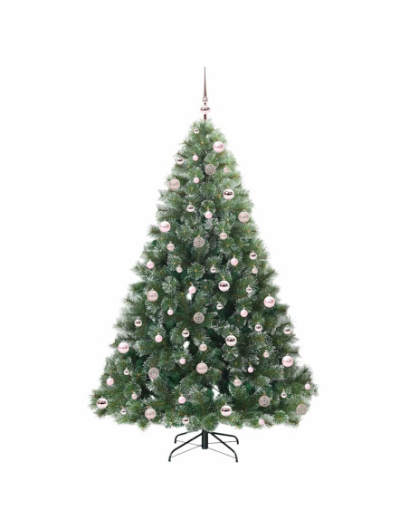 Albero di Natale artificiale con 300 LED Verde 210 cm PE e PVC