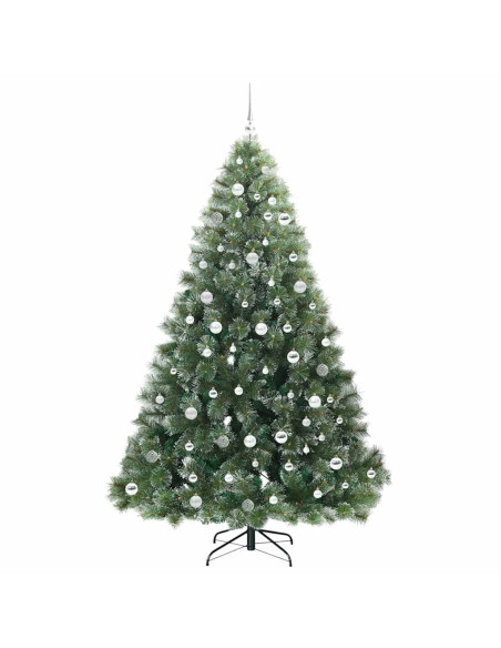 Albero di Natale artificiale con 300 LED Verde 210 cm PE e PVC