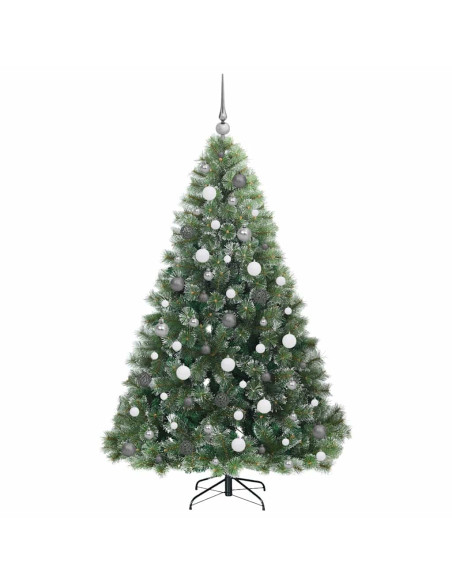 Albero di Natale artificiale con 300 LED Verde 180 cm PE e PVC
