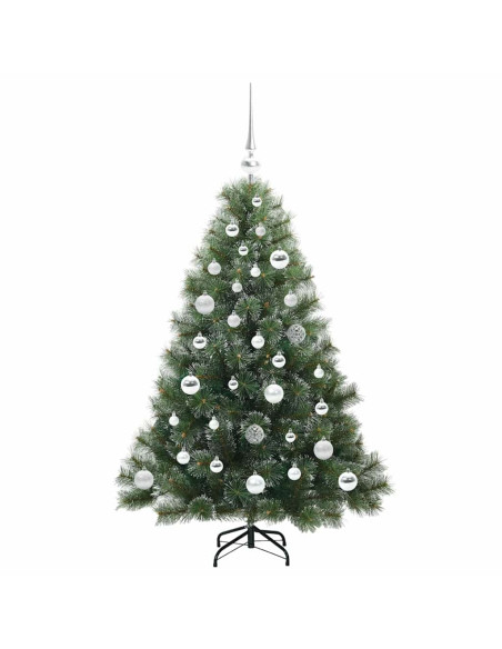 Albero di Natale artificiale con 150 LED Verde 120 cm PE e PVC