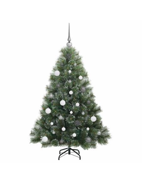 Albero di Natale artificiale con 150 LED Verde 150 cm PE e PVC