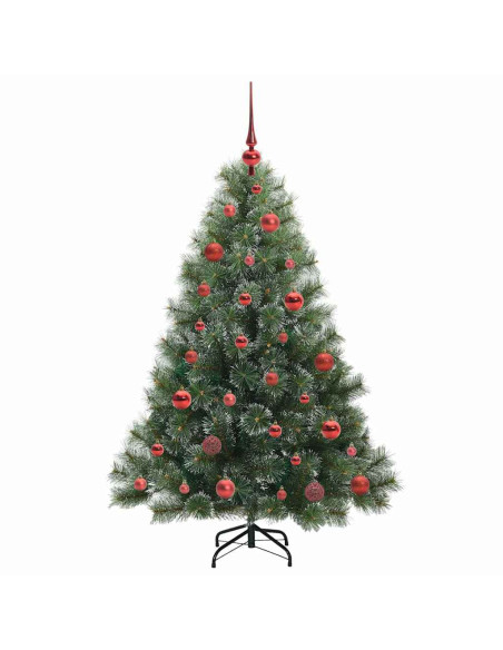 Albero di Natale artificiale con 150 LED Verde 150 cm PE e PVC